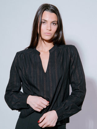 Saint-Tropez blouse Black lurex