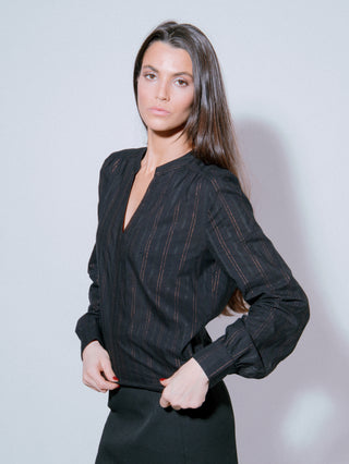 Saint-Tropez blouse Black lurex