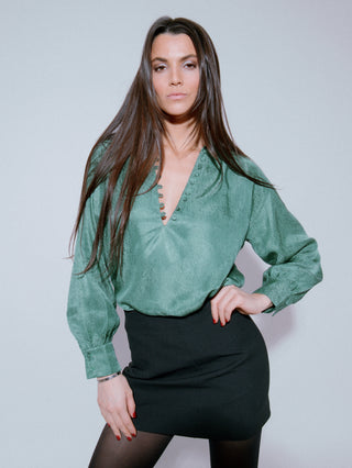 Paros II Blouse Fir Green