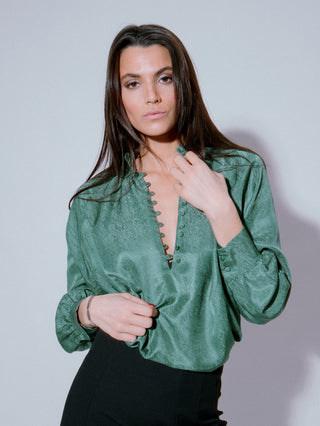 Paros II Blouse Fir Green