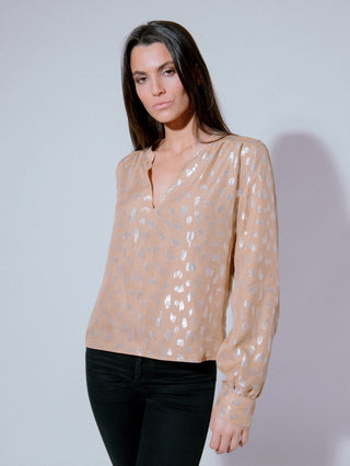 Saint-Tropez Golden Leopard Blouse