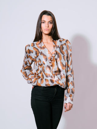 Leopard Lavallière Shirt