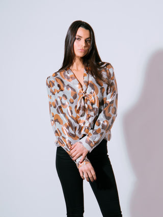 Leopard Lavallière Shirt