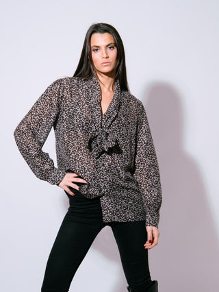 Leopard Lavallière Shirt
