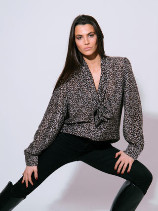 Leopard Lavallière Shirt
