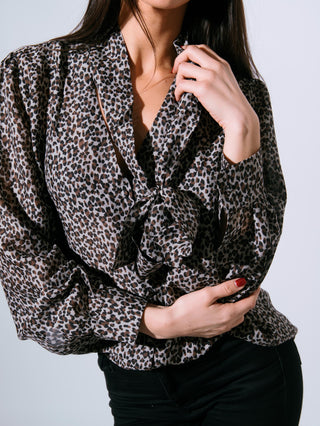 Leopard Lavallière Shirt