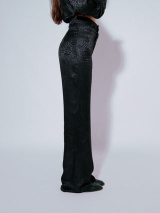 Pantalon en soie taille haute Porto