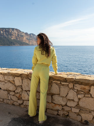 Chemise Nina à carreaux Jaune