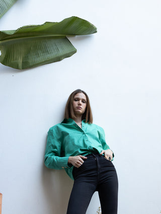 Green oversized Simone shirt