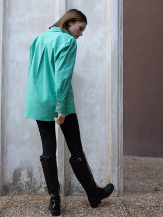 Chemise oversize verte Simone