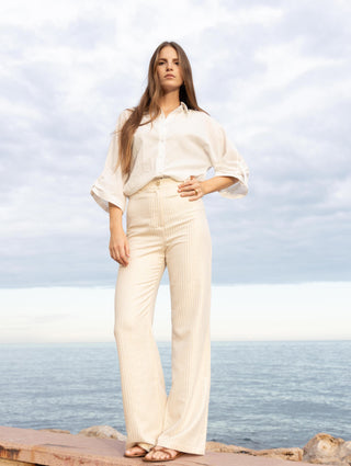 Porto pant ivory gold