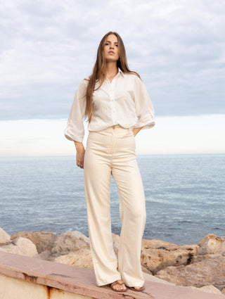 Porto pant ivory gold